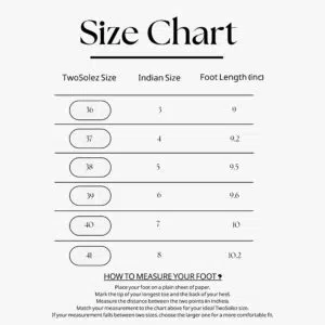 Size Guide Black Heels