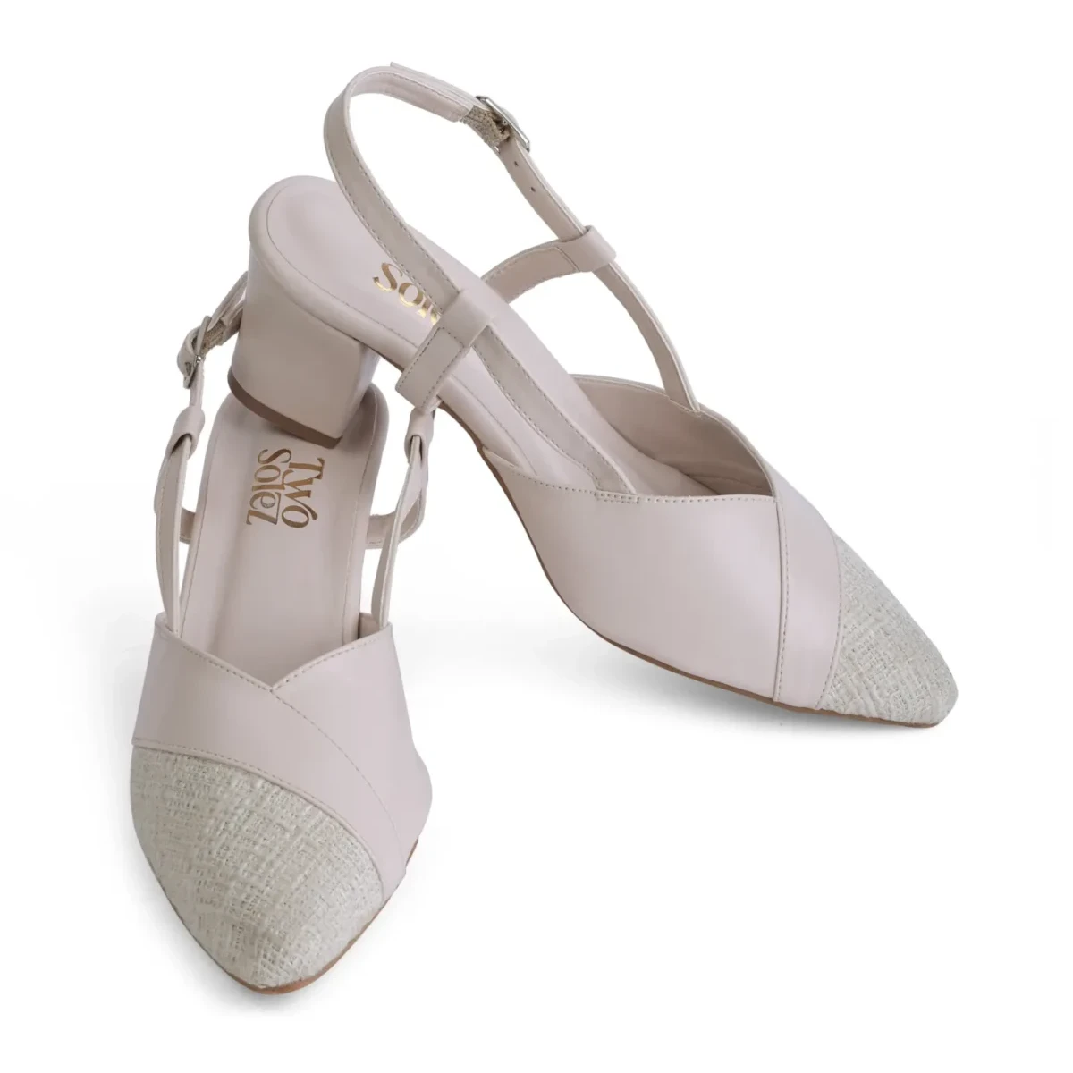 Lilac Whisper – alternative angled view of the pair square aligned Lilac Whisper light lilac slingback heels, alternative angled view of the pair